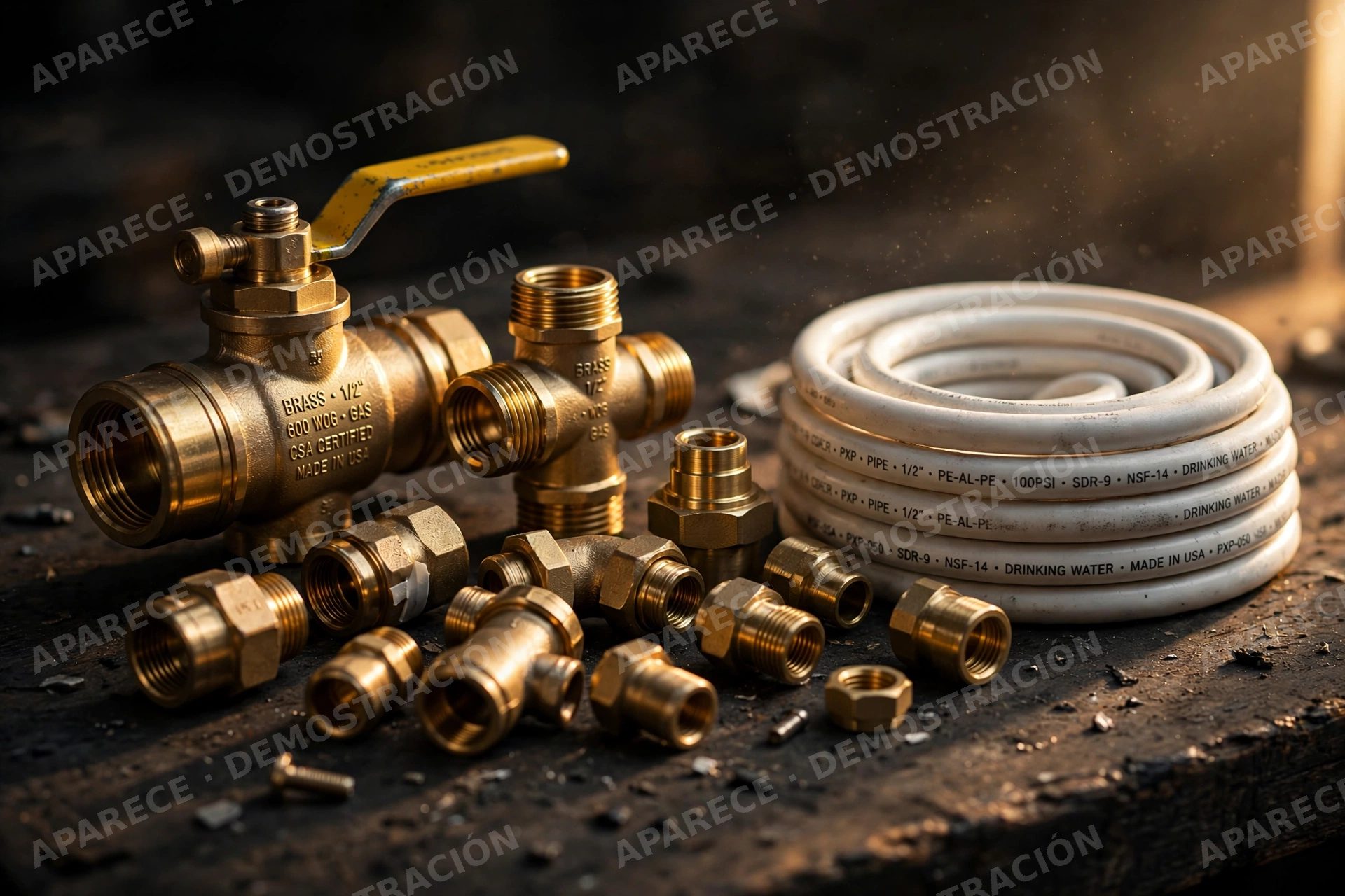 Válvulas y accesorios de bronce para gas